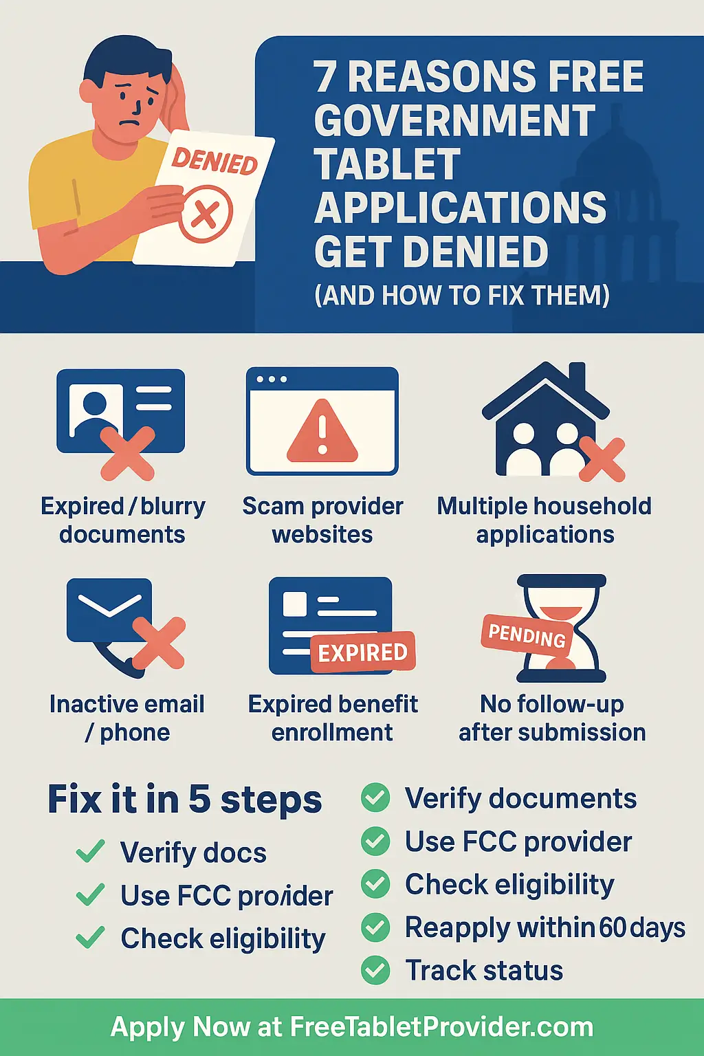 7 Reasons Free Government Tablet Applications Are Denied (And How to Fix Them)